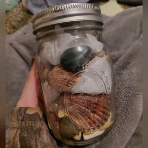 Mystery Jar With Seashells + Crystals And Polished Rocks